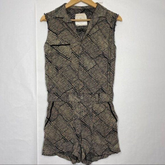Anthropologie Hei Hei Nova Romper Black White Women Size XS - Picture 2 of 6
